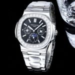 Patek Philippe Factory 5740/1G-001 Silver steel case with White diamonds Diameter 40mm Watch
